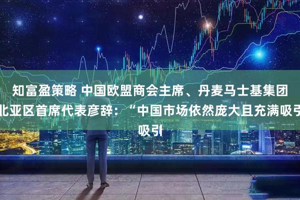 知富盈策略 中国欧盟商会主席、丹麦马士基集团北亚区首席代表彦辞:“中国市场依然庞大且充满吸引